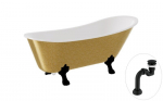 Vonia Besco Olaya Glam 160, Gold+Black, su sifonu Klik-klak Black