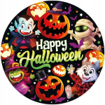 Popieriniai "happy Halloween" lėk&scaron;telės su monstriukais, 23cm, 6 vnt.