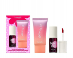 Makiažo rinkinys Benefit Dew The Benetint moterims: Lūpų ir skruostų dažai, 6 ml + &scaron;vytėjimo suteikianti priemonė, 25 ml