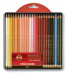 Koh-i-noor Polycolor 3824 pie&scaron;tukai portretams, 24 vnt.
