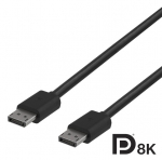 Kompiuterio kabelis Deltaco DP8K-1020-K 8K DP 1.4 2 m