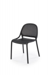 K532 juodas valgomasis krėslas, gamintojas Halmar &ndash; eleganti&scaron;kas, patvarus ir patogus