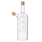 Dvieilė stiklinė butelė aliejui ir actui, 290 ml