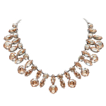 Kaklo papuo&scaron;alas moterims DiamondSky &bdquo;Crystal Branch (Golden Shadow)&ldquo; su Swarovski kristalais