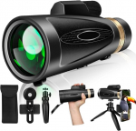 Monoklis 80&times;100 su telefono adapteriu, juodas