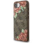 GUESS DĖKLAS 4G SU GĖLIŲ RA&Scaron;TU, SKIRTAS &bdquo;MAGSAFE&ldquo; IPHONE 16E, SUDERINAMAS SU IPHONE