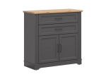 Komoda Black Red White Tolmin, juoda