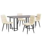 Valgomojo komplektas: stalas 140&times;80 cm ir 4 kėdės