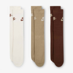 Nike Kojinės Unisex U Nk Nsw Everyday Essential White Beige Brown DX5025 904 DX5025 904/46-50