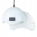 LED nagų lempa, 48W, su laikmačiu ir jutikliu, balta