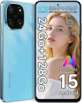 Telefonas Blackview COLOR 6 4G 8/128GB SD 2TB, 6.67" 90Hz 50MP+13MP, 5000mAh Android 15 Dual SIM Face ID - Mėlyna