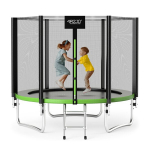 Batutas 4FIZJO CLASSIC su apsauginiu tinklu 252 cm (8FT) &ndash; tvirta konstrukcija, saugūs elementai, komplekte kopėtėlės