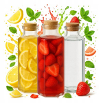 Stiklinė butelis Milano 350ml su kam&scaron;teliu