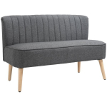 2 vietų sofa, mink&scaron;ta sofa, lino i&scaron;vaizda, medinis rėmas, skirta svetainei ir miegamajam, 117 cm, pilka
