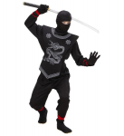 &bdquo;JUODASIS NINJA&ldquo; (paltas su rai&scaron;čiais, kelnės su rai&scaron;čiais, krūtinės &scaron;arvai, kaukė)