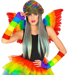 RAINBOW SEQUIN HAT WITH MECHE DREAM HAIR