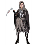 &bdquo;GRIM REAPER&ldquo; (suknelė su kaulais, pėdkelnės ir pir&scaron;tinės, apsiaustas su gobtuvu, grandinėlės)