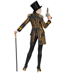 Moteri&scaron;kas &bdquo;STEAMPUNK PARADE COAT&ldquo; paltas