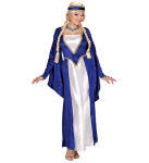 &bdquo;RENASSANCE QUEEN&ldquo; aksomas &ndash; mėlynas &ndash; (suknelė, galvos apdangalas)