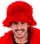 BUCKET HAT PLUSH RED