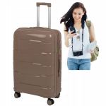 Didelis kelioninis lagaminas Wowbag 6910 L 93 l smėlio spalvos (champagne)