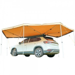 Automobilio markizė, 270 laipsnių su integruotomis LED lemputėmis, 609x414x210 cm, smėlio spalvos, atspari vandeniui