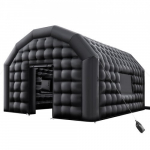 Pripučiamas naktinis klubas 5,4x5x4,2 m juodas, vakarėlių palapinė