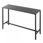 Baro stalas, 140x37.5x98 cm, juodas, metalas, lauko baldai