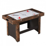 Žaidimų stalas, 3-in-1 kombinuotas oro ritulys, stalo tenisas, stalo futbolas, 137x71x81 cm, MDF