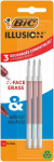 Bic Illusion Gel ra&scaron;iklio papildymai, raudoni, 3 vnt.