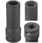 Jonnesway 1/2" ilgas smūginis lizdas, 17 mm, 12 kampų