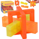Loginė 3D dėlionė - galvosūkis "Puzzle Lock", oranžinė/geltona