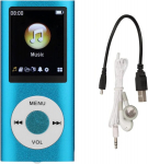 MP3 grotuvas MP3/MP4 grotuvas, 64GB, mėlynas, su garsiakalbiu