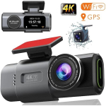 Vaizdo registratorius, 4K, Dual Lens, WiFi, GPS