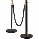 Minios valdymo stulpelių rinkinys, 6 dalys, 90x32 cm, juoda, metalas