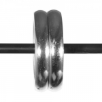 Dviguba užuolaidų karnizė, reguliuojama 91,4-182,9 cm, juoda, plienas