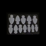 Nagų priauginimo formelės Excellent PRO silikoninės formelės prancūzi&scaron;kam manikiūrui ant dualform D Long Almond