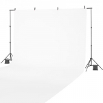 Fono stovas, 198x300 cm, juodas, reguliuojamas plienas