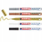 Edding 751 dažų žymeklis, 1-2mm, 5 metalinės spalvos