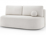 Lilana konvertuojama sofa su daiktų laikymo vieta &ndash; modernus baltas dizainas