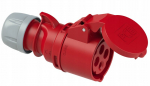 Lizdas 16a 4p 400v Ip44 raudonas, trifazis