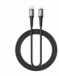 BWOO kabel Pleciony USB-C - Lightning 3m 30W czarny