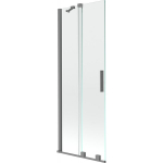 Vonios sienelė Mexen Velar, 75 x 150 cm, Gun metal/Transparent