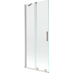 Vonios sienelė Mexen Velar, 80 x 150 cm, Brushed nickel/Transparent