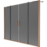 Vonios sienelė Mexen Velar Duo, 180 x 150 cm, Brushed copper/Graphite