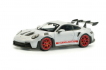 Diecast Modelis Solido S4314802 Porsche 911 (992) Gt3 Rs Ice Grey Metallic W/Pyro Red 2023 1/43