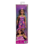 Lėlė Barbie Fashionistas Nr. 244 violetinė gėlėta suknelė