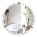 Veidrodis Crystal Frame LED, Black/Gold, 60 cm