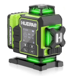 Huepar W04CG 4D lazerinis nivelyras su akumuliatoriumi ir reguliuojamu pagrindu