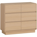 Komoda, 100x38x86 cm, Natūrali mediena, MDF